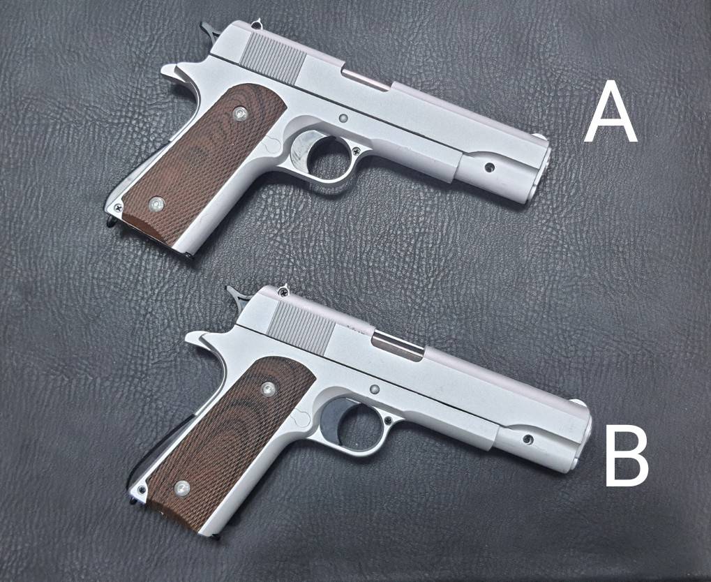 (มือ2) ปืนสั้นสปริง ชักยิง 1911,สีบรอนซ์ สภาพยิงได้ปกติ ง้างนกได้ สไลด์ไม่ค้าง รายละเอียดด้านล่างครับ