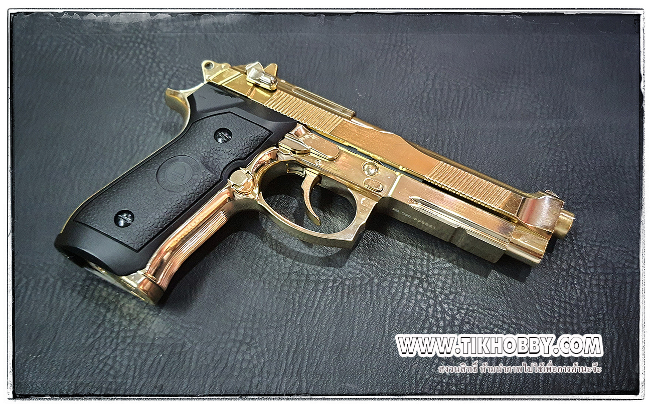 ปืนสั้นระบบแก๊สโบลว์แบล็ค รุ่น M92 (M9A1)สีทอง เทารัส DB736GD จาก Double Bell