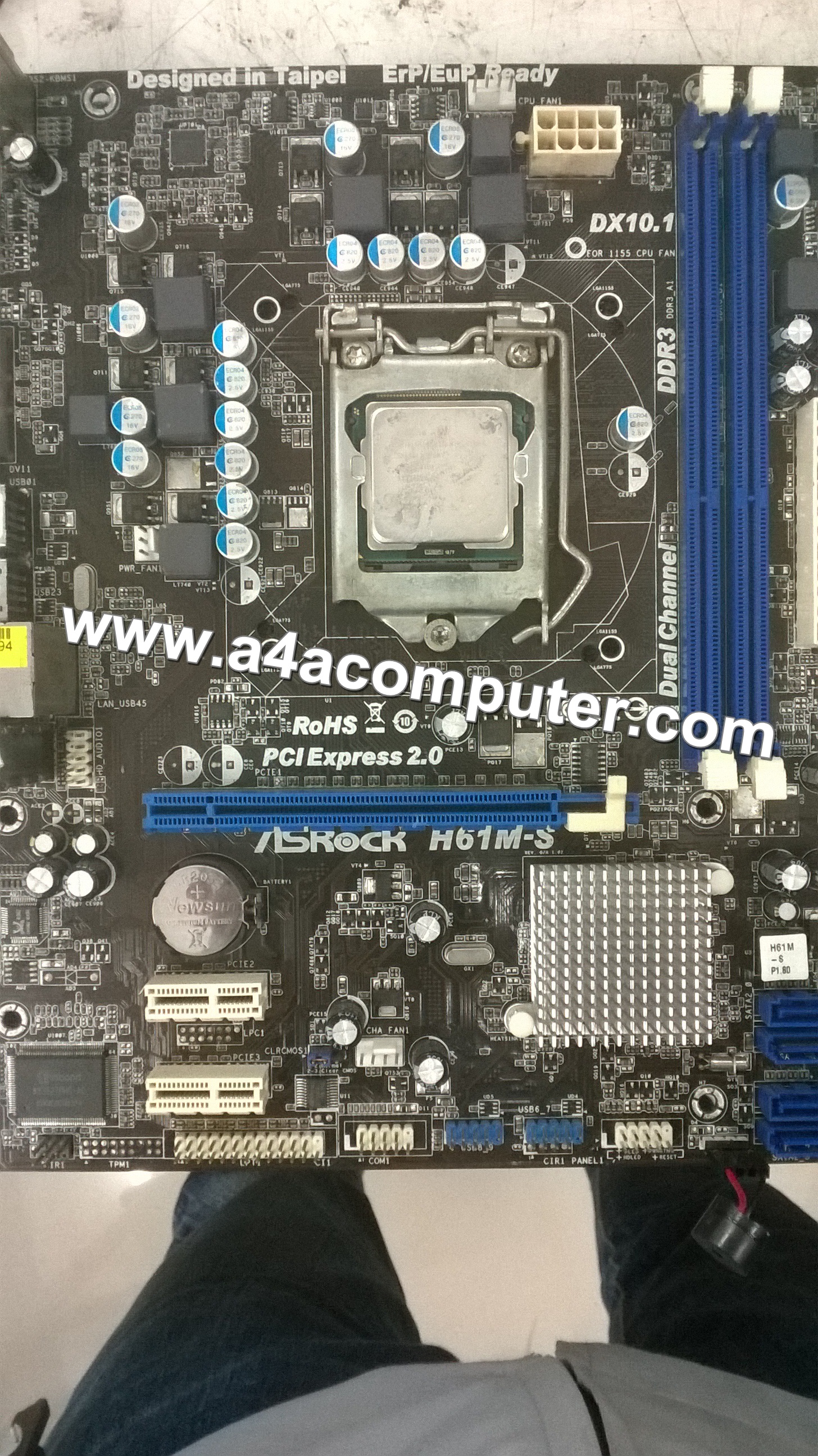 เมนบอร์ด ASRock H61M-VS4 + CPU