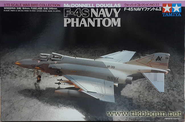 เครื่องบินรบ F4S Navy PHANTOM (1/72) TAMIYA (TA 60733)