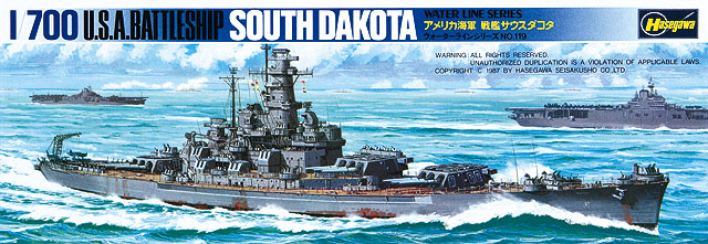 U.S. BATTLE SHIP SOUTH DAKOTA (1/700) Water Line Hasegawa (HA00607)