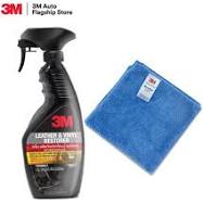 3M สเปร์ยเคลือบเงา เบาะ ไวนิลหนังแท้ หนังเทียม ขนาด 400ml. 3M ผ้าไมโครไฟเบอร์ สีฟ้า ขนาด 30x30 cm