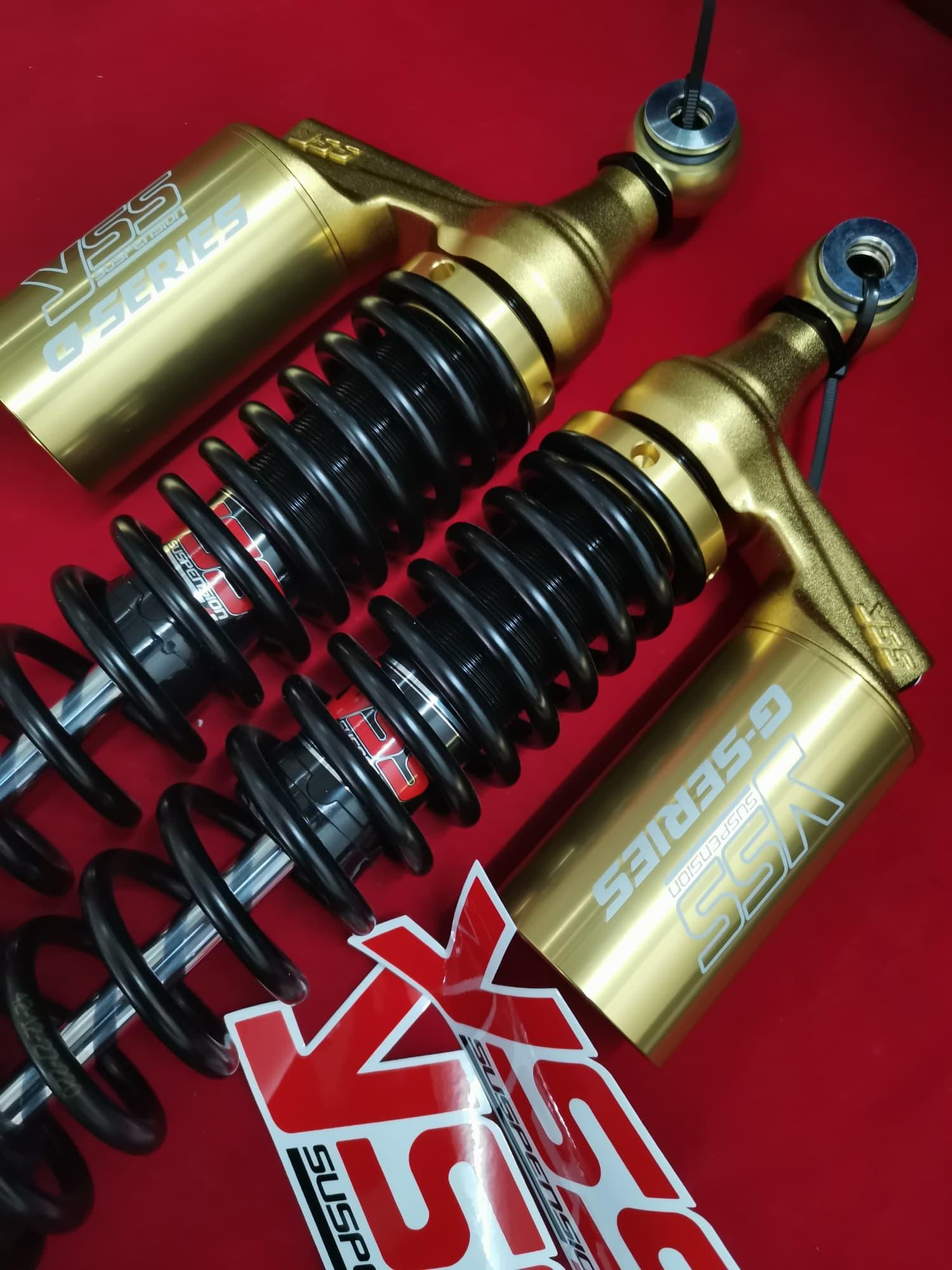 โช๊คyssแท้ (แก๊สแท้) G series โช๊คสปริงดำ กระปุกทอง สำหรับ PCX ยาว 310cm