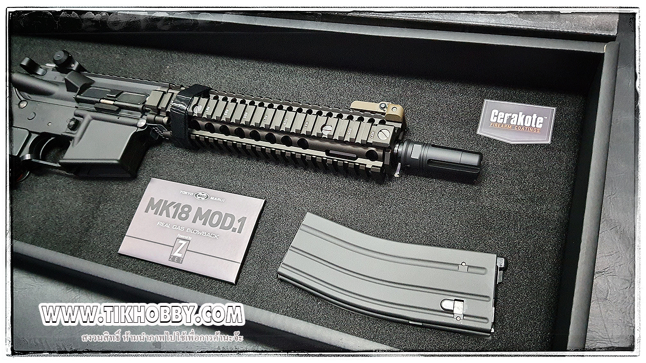 ปืนระบบแก๊สโบล์แบล็ค MK18 Mod1 GBB Tokyo Marui