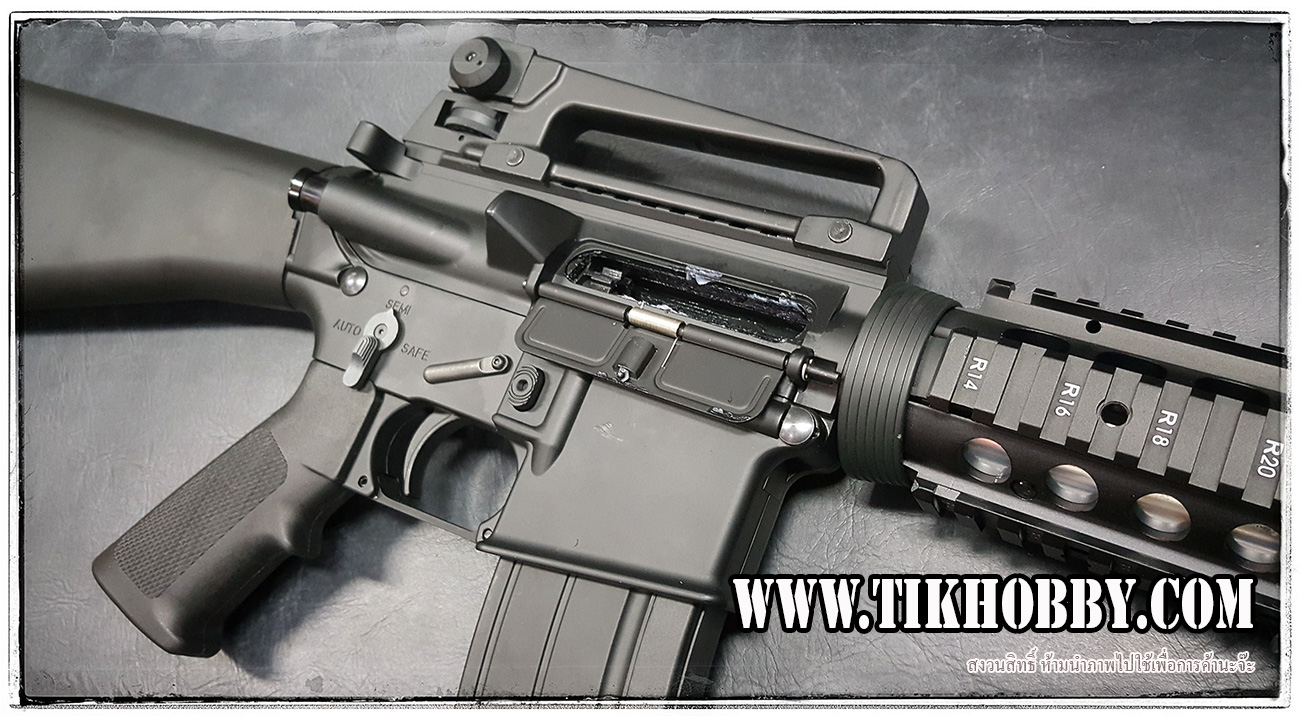 ปืนระบบแก๊สโบลว์แบ็ค M16A4 บอดี้เหล็ก จาก Golden Eagle MC6620M (แม๊กเป็นแบบ P-Mag)