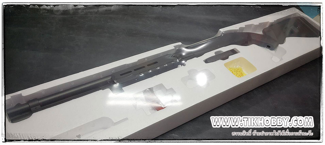 ปืนลูกซองชักสปริง CM355L ลำกล้องยาว สีดำ รุ่นประหยัด แถมปลอก1นัด