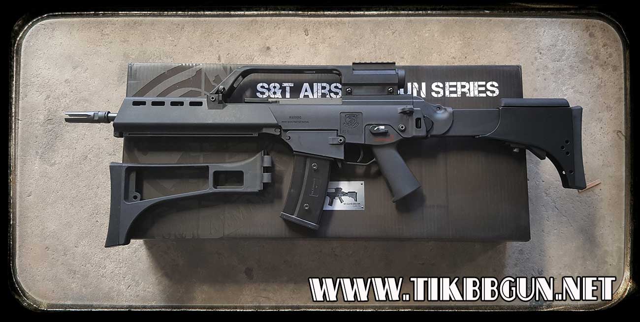 ปืนอัดลมไฟฟ้า G36K จาก S and T (แถมพานท้าย)