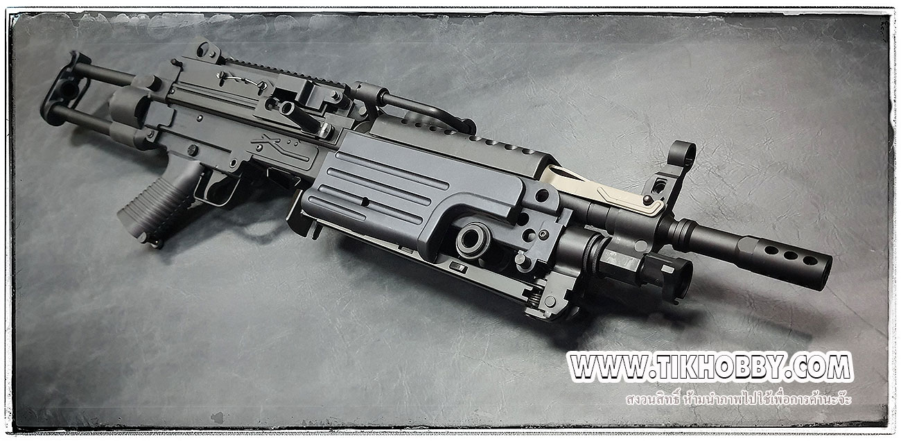 ปืนกลไฟฟ้า (หนัก) M249 PARA บอดี้พลาสติก ท้ายเหล็ก (ลดภาระให้ผู้ถือ) แต่ยังคงเหมือนจริงอยู่ดีครับ