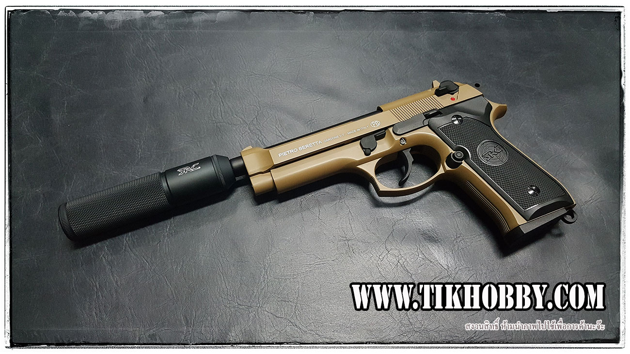 ปืนสั้นระบบแก๊สโบลว์แบล็ค รุ่น M92 สี OD จาก SRC