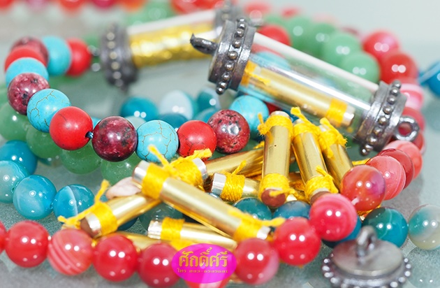 ตะกรุดเงินไหลมา สีเหลือง-ทองไหลมา หลวงพ่อเงิน วัดบ้านอ้อ จ.นครราชสีมา