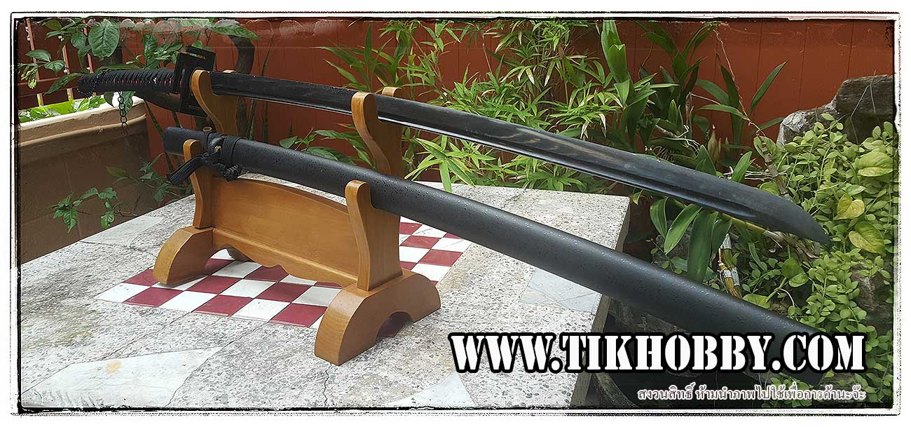 ดาบซามูไร ซันเงสึเปิดคม เหล็ก 1040 กระเบนเทียม ยาว 140 เซน