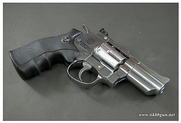 ปืนลูกโม่ ระบบแก๊ส Co2 Wingun708 Silver ขนาด2.5นิ้ว