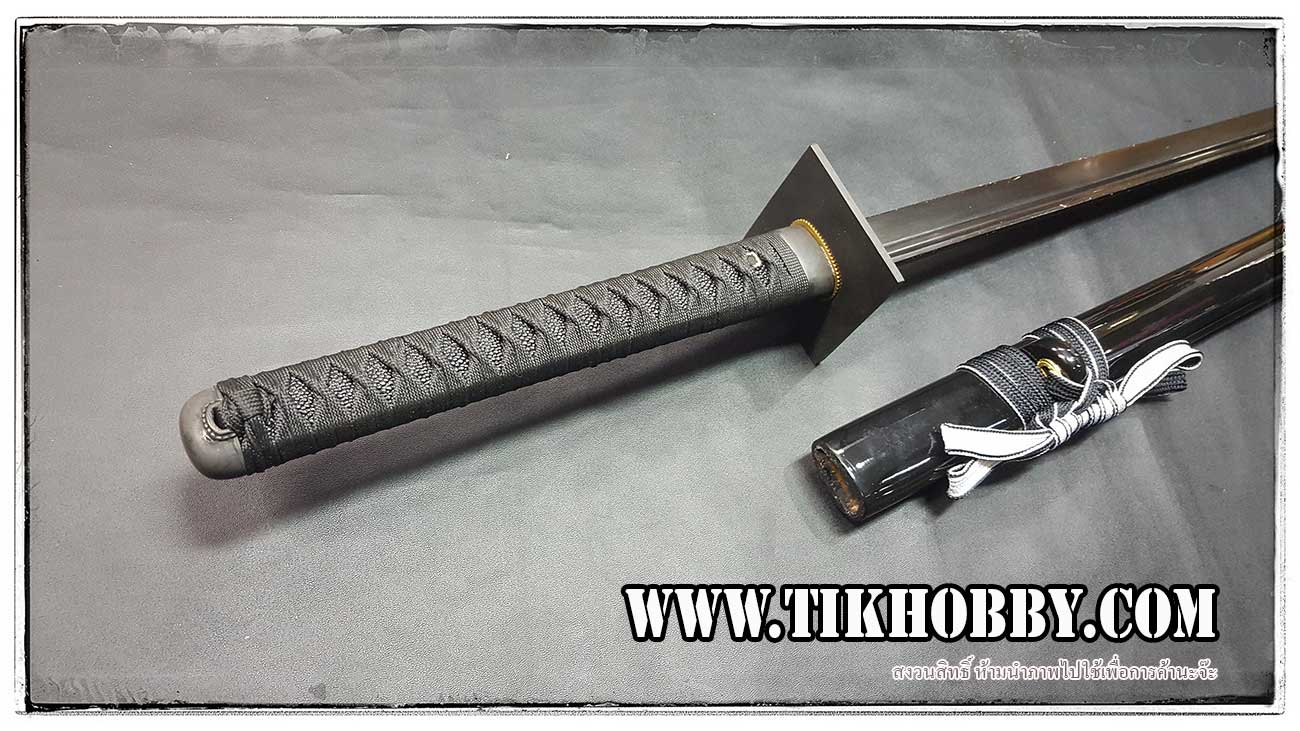 ดาบนินจา เปิดคม เหล็ก 1040 กระเบนแท้ รหัสความสวย 9251-B