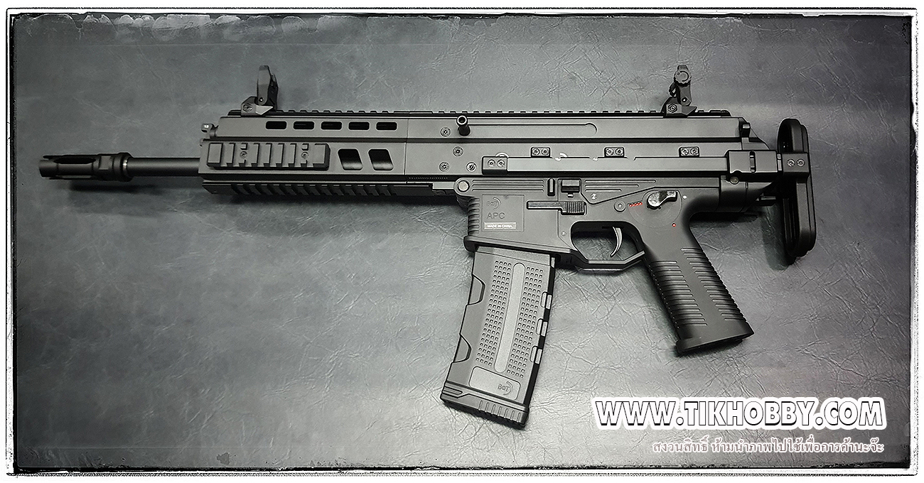 ปืนอัดลมระบบไฟฟ้า รุ่น APC556 สีดำมามาเฉพาะปืน+แม๊ก จาก Double Eagle