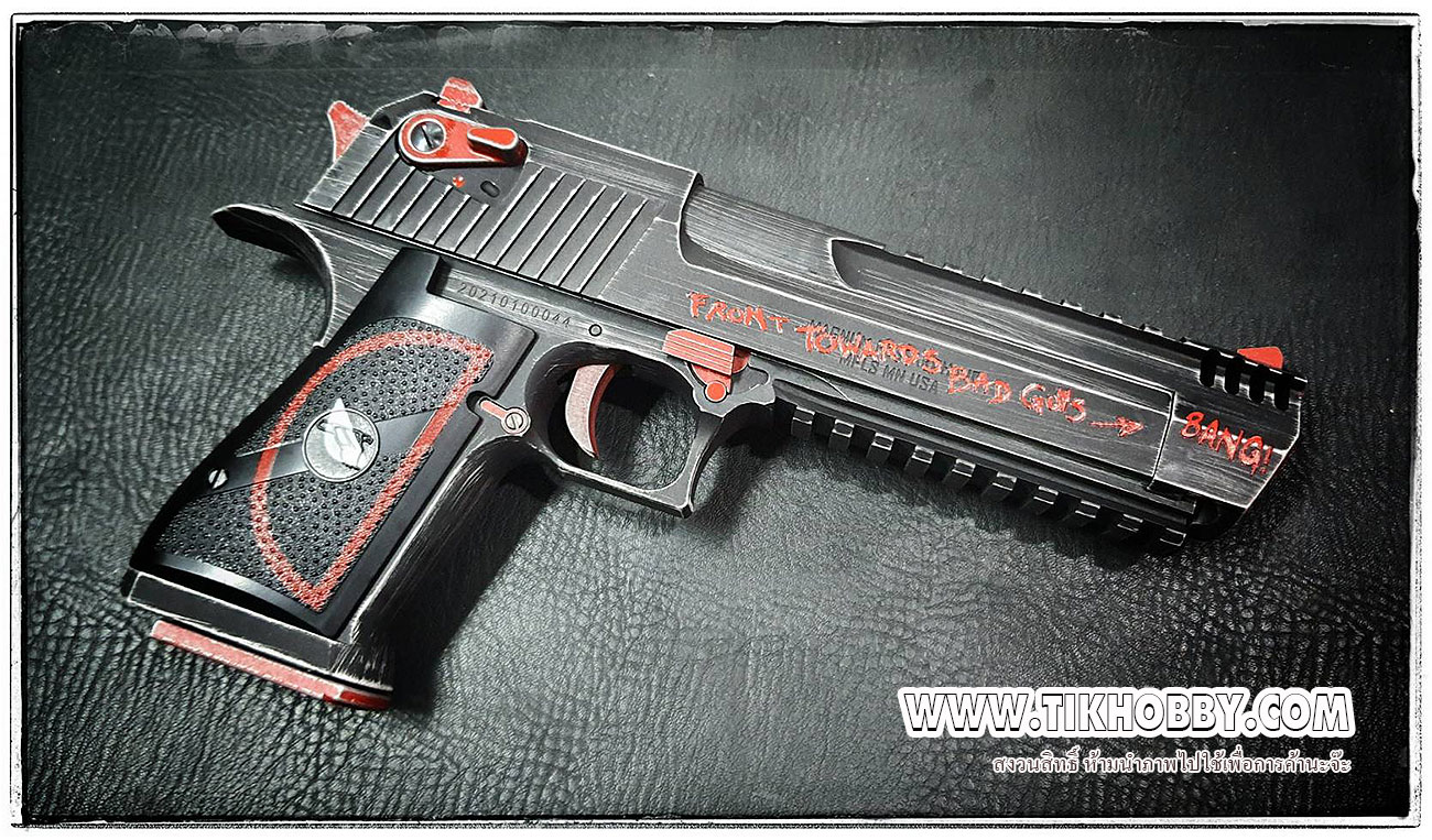 Dead Pool ปืนสั้นระบบแก๊สโบลว์แบล็ค รุ่น Desert Eagle จาก Cyber Gun สีดำ ระบบแก๊สทั่วไป