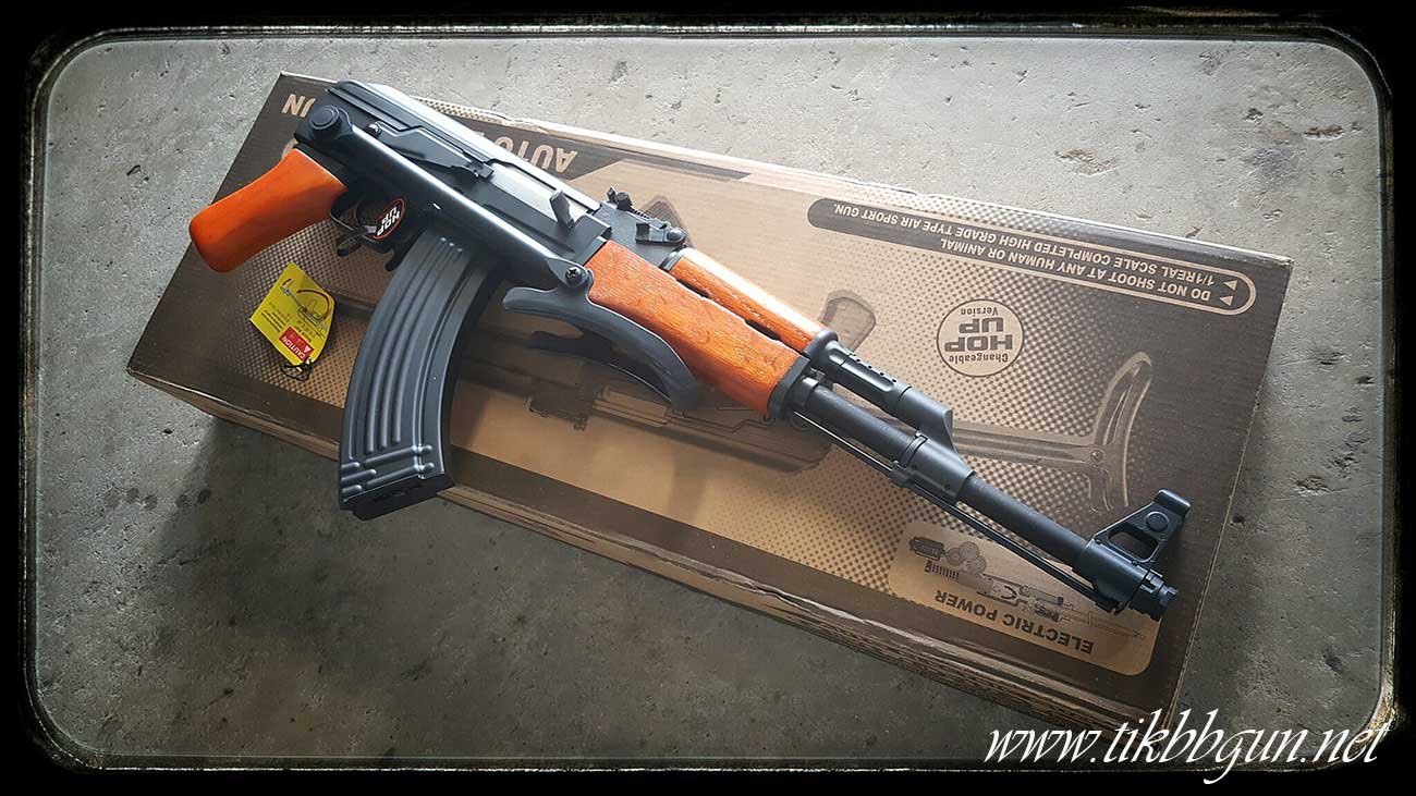ปืนอัดลม ระบบไฟฟ้า AK47ท้ายพับ CM042S ไม้แท้ๆ จาก Cyma