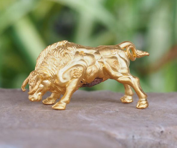 กระทิงมหาอำนาจ จ้าวสีทอง ฝังตะกรุดทองคำ วัดบ้านอ้อ อ.โนนไทย จ.นครราชสีมา