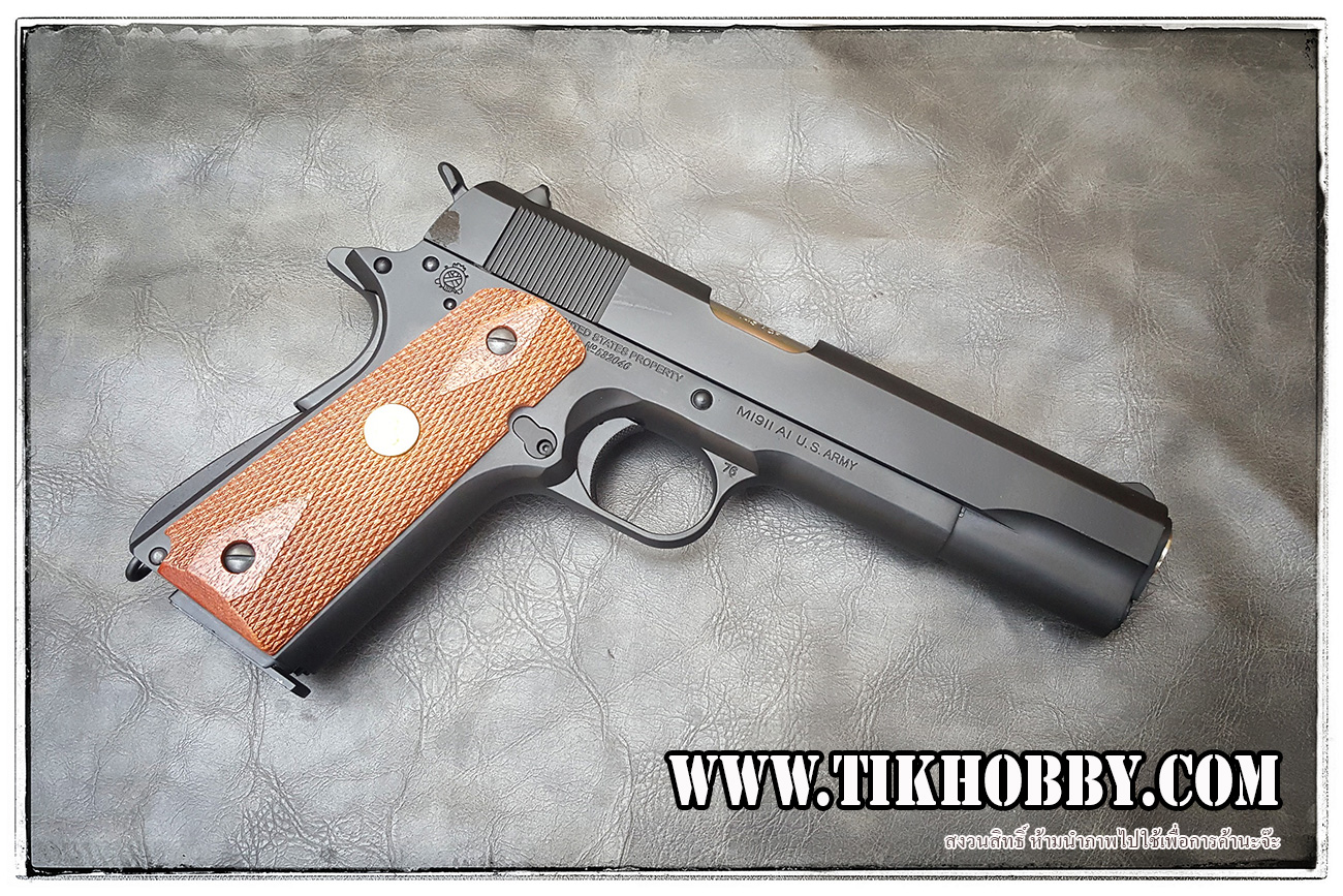 ปืนBB R31 1911 ประกับไม้ บอดี้สีดำ จากค่าย Army