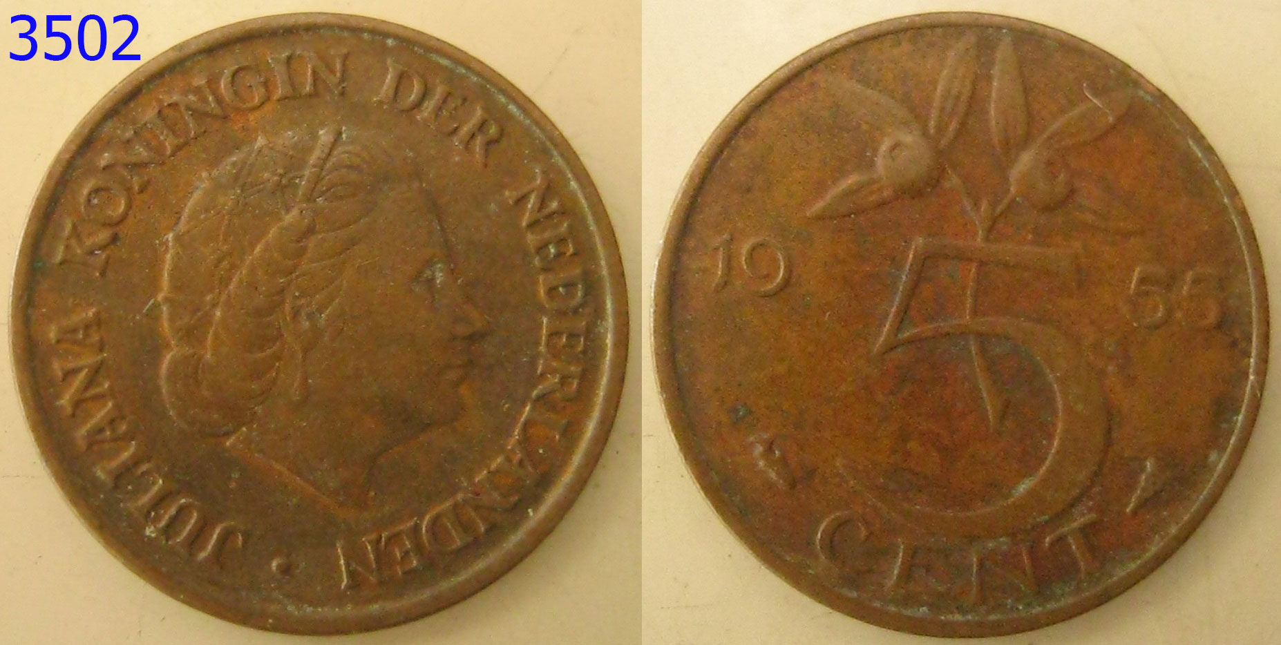 เหรียญต่างประเทศ เหรียญสะสม ปี1955 (3502)