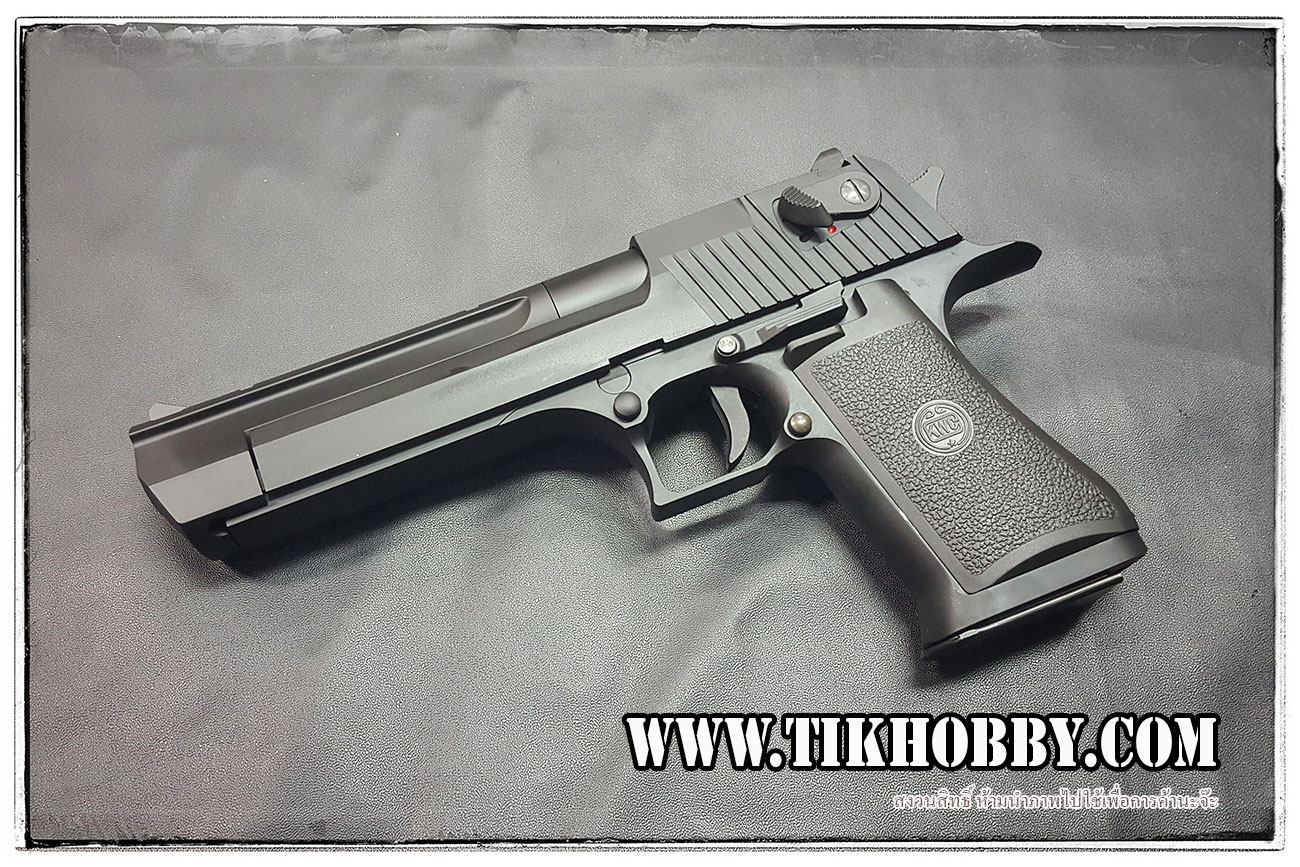 ปืนอัดลมแบบชักยิงทีล่ะนัด Desert Eagle สีดำ KWC งานใต้หวัน (งานสวย)