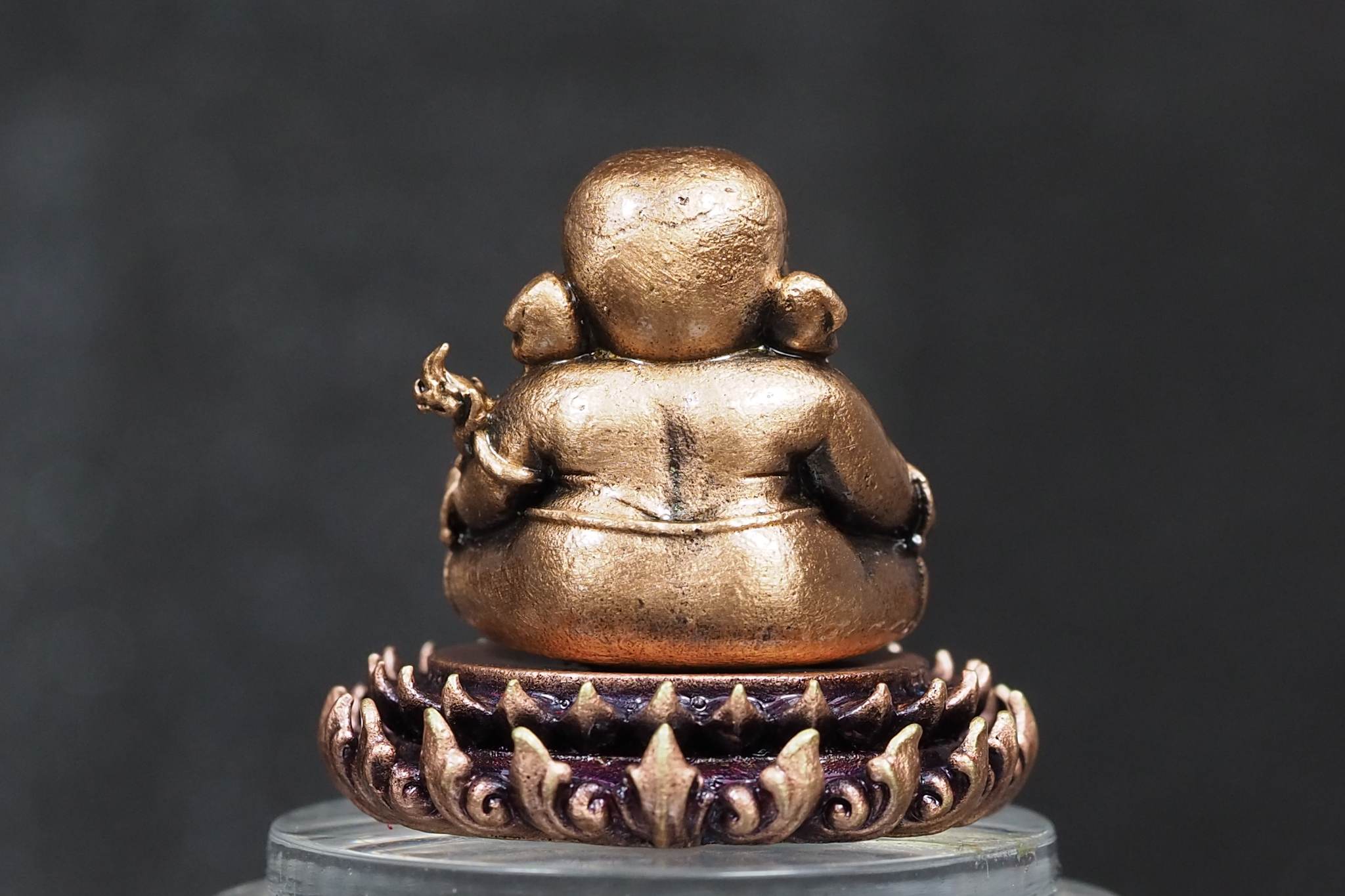 พระพิฆเนศประทับบนฐานบัว รุ่นสร้างโบสถ์ เนื้อสำริดซาติน