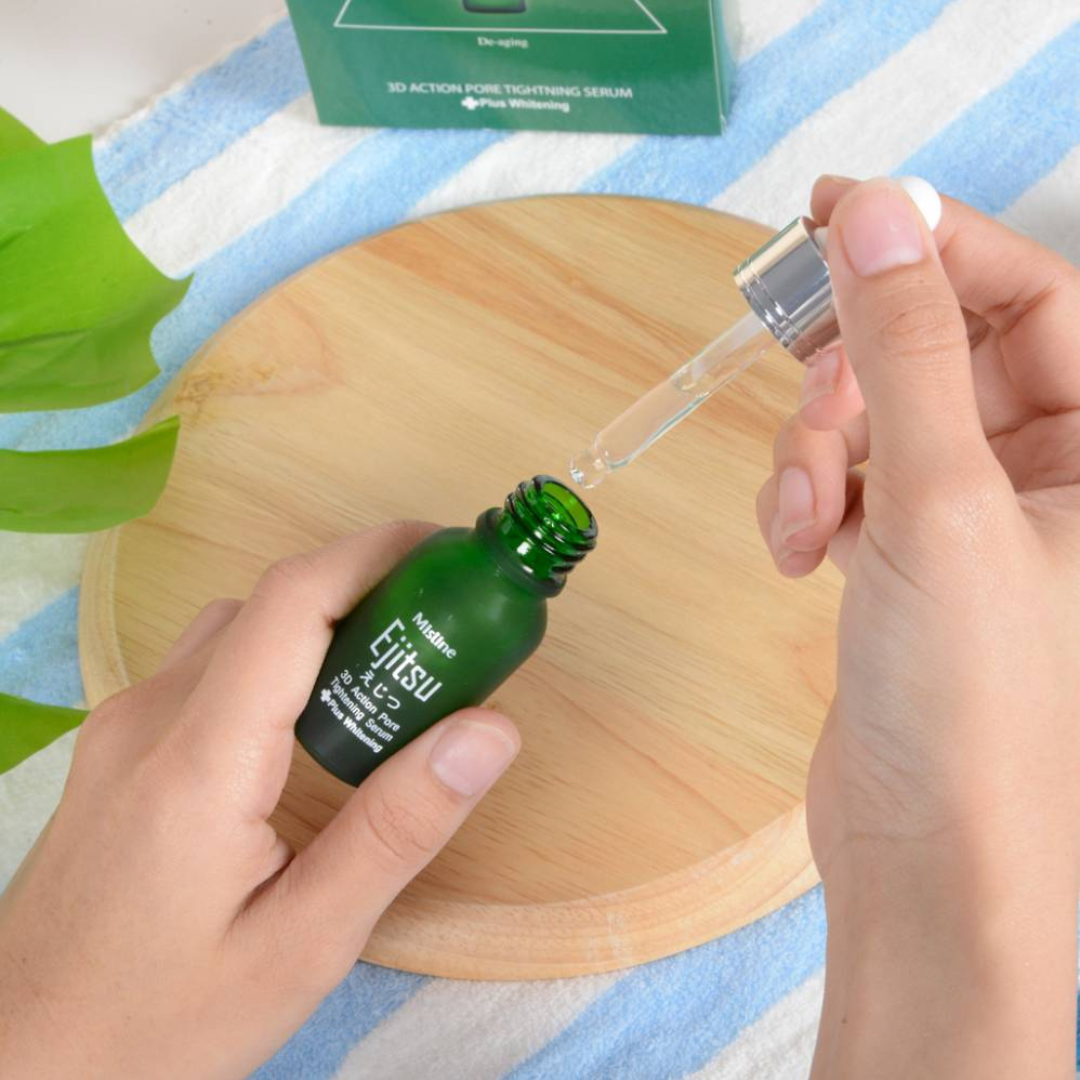 Mistine Ejitsu 3D Action Pore Tightning Serum Plus Whitening 13.5 ml.