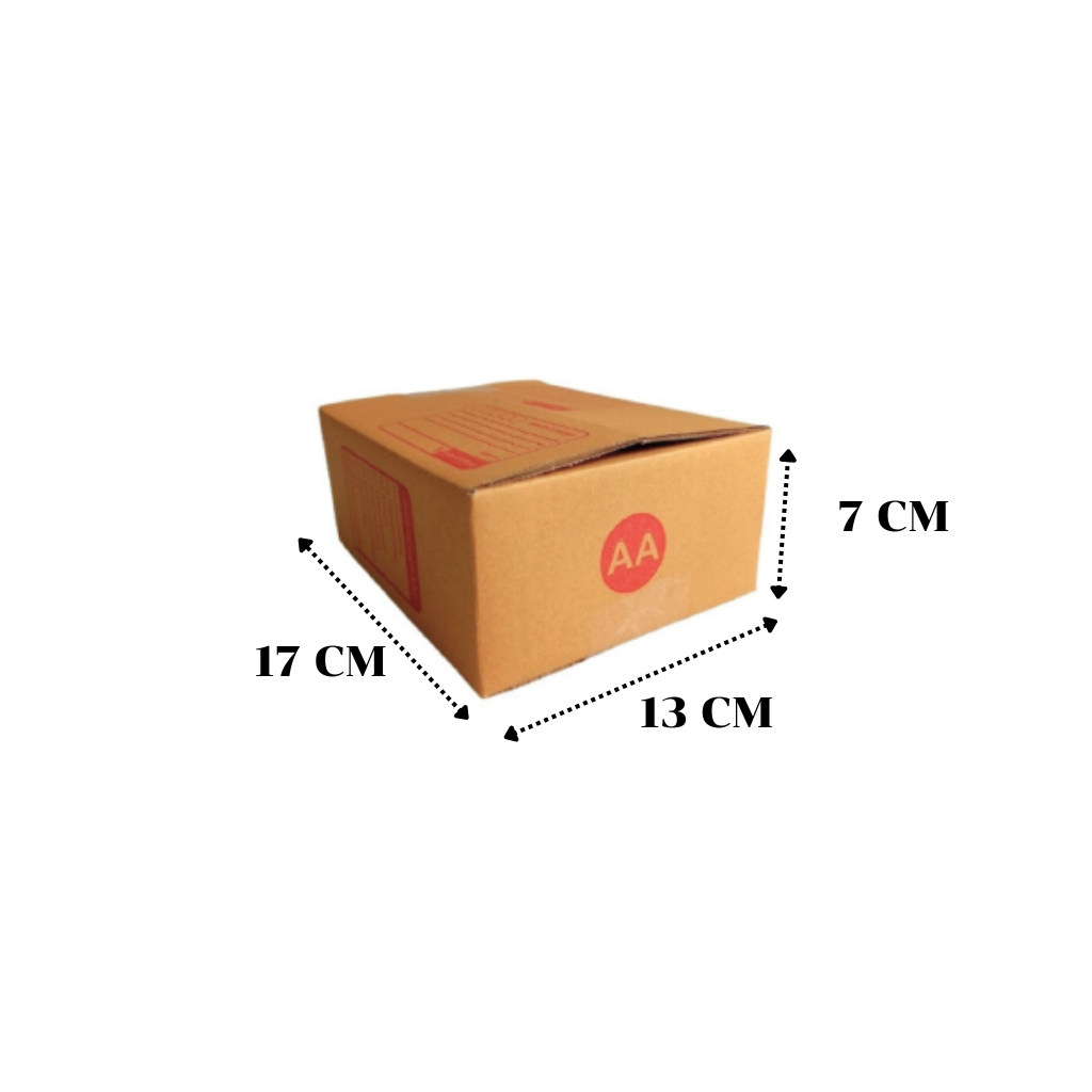 กล่องพัสดุ เบอร์ AA ขนาด 13x17x7 cm. (แพ็กละ 20 ชิ้น)