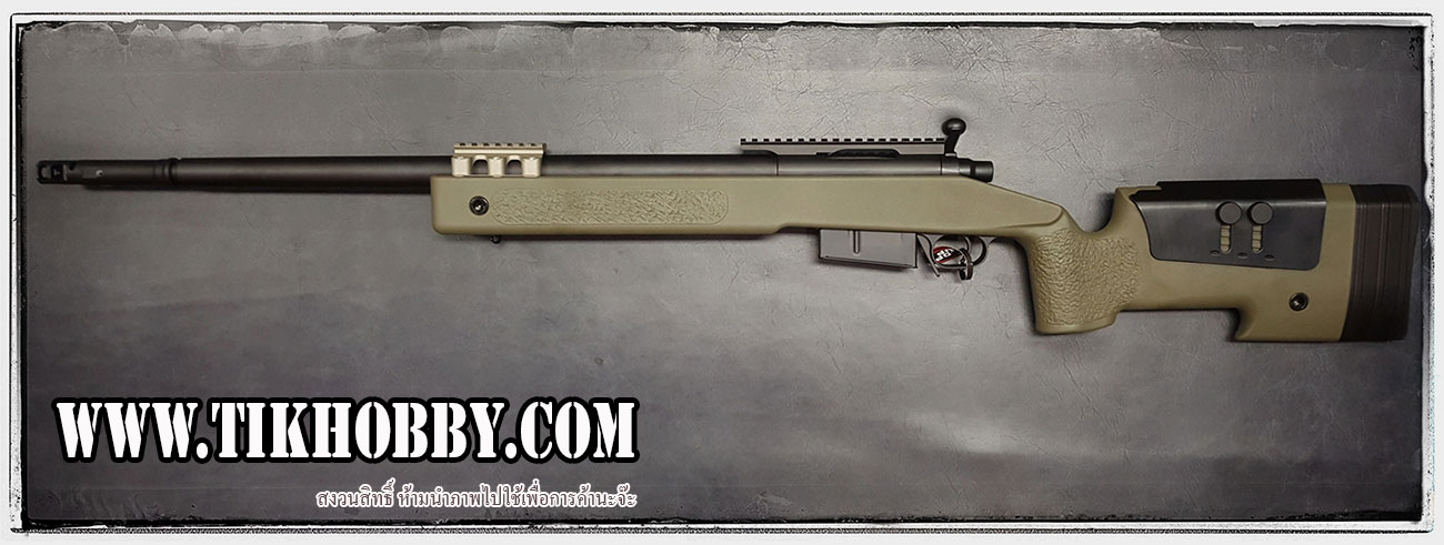ปืนอัดลมชักยิงทีล่ะนัด รุ่น M40A5 สีเขียว CM700 ระบบสปริง งาน Cyma