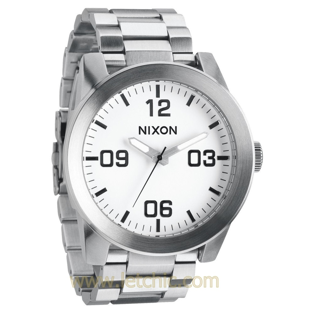 นาฬิกา NIXON รุ่น THE CORPORAL SS WHITE A346100 นาฬิกาข้อมือผู้ชาย ของแท้ ประกันศูนย์ไทย 2 ปี ส่งพร้อมกล่อง และใบรับประกัน