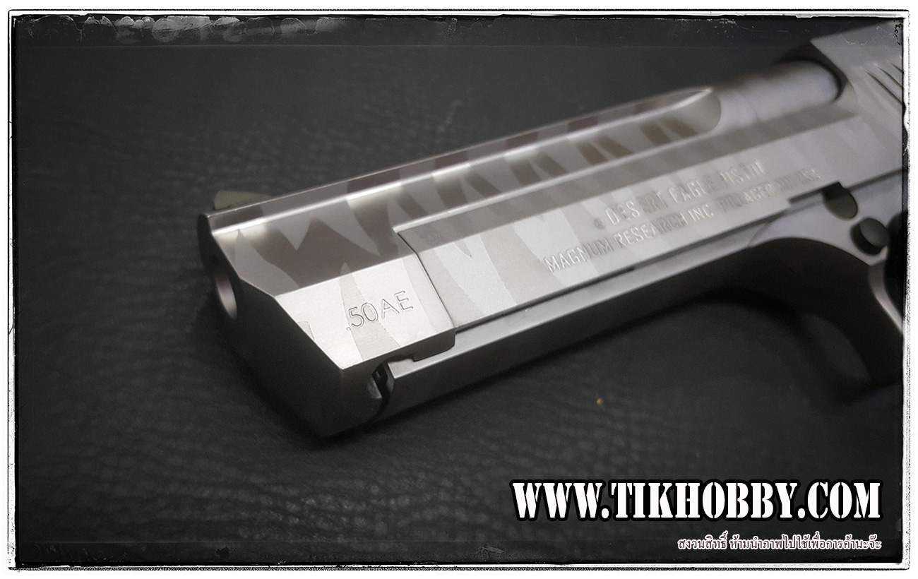 ปืนสั้นระบบแก๊สโบลว์แบล็ค รุ่น Desert Eagle ลาย Tiger CyberGun สีเงิน ระบบแก๊สทั่วไป