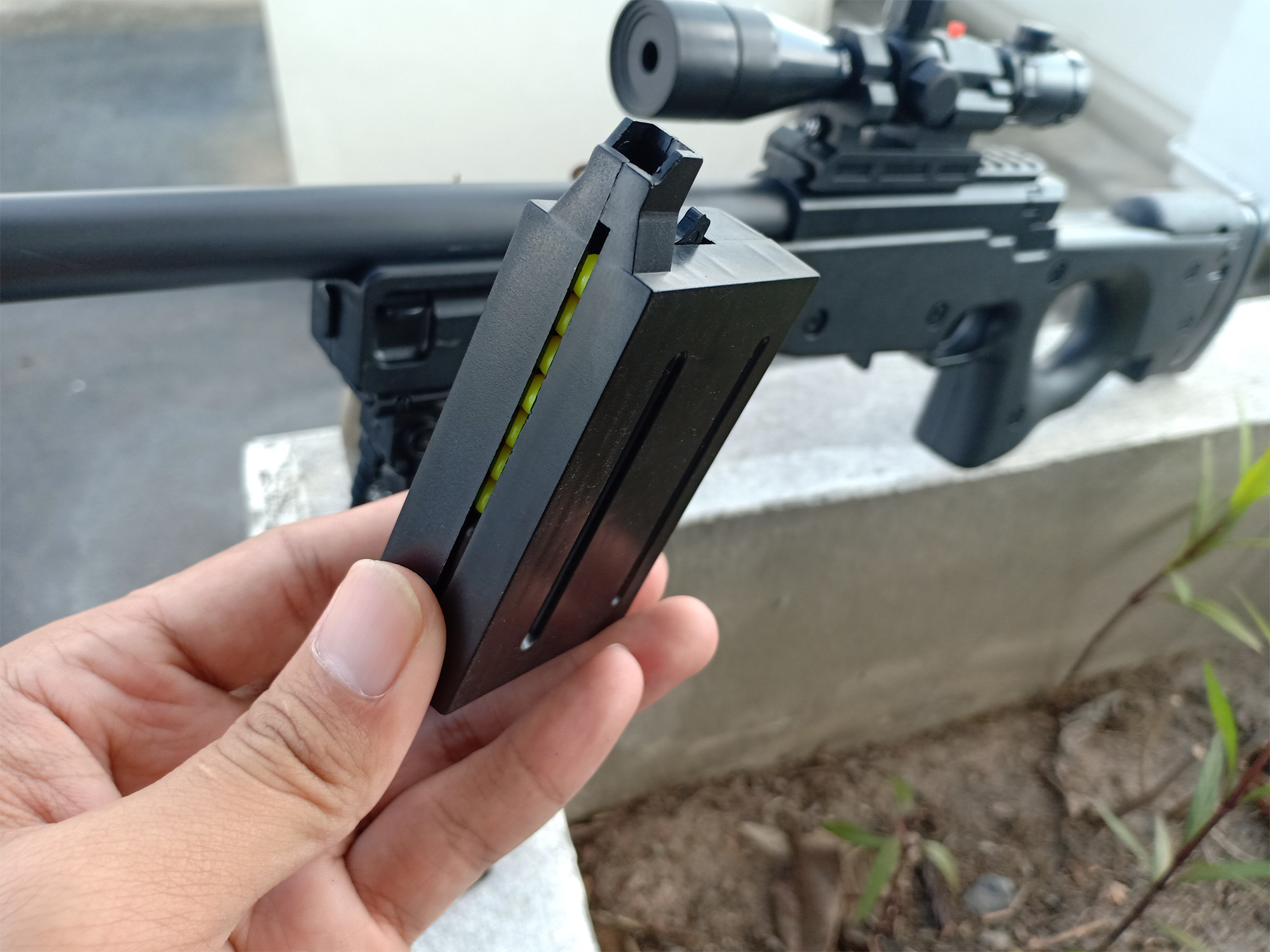 ปืนของเล่น ปืนอัดลม ทรงAWP สีดำ ขนาดยาว 74cm