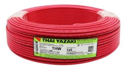 สายไฟ IEC01 THW #6 Thai Yazaki