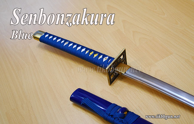 ดาบซามูไร เซมบง ซากุระ น้ำเงิน (เปิดคม)