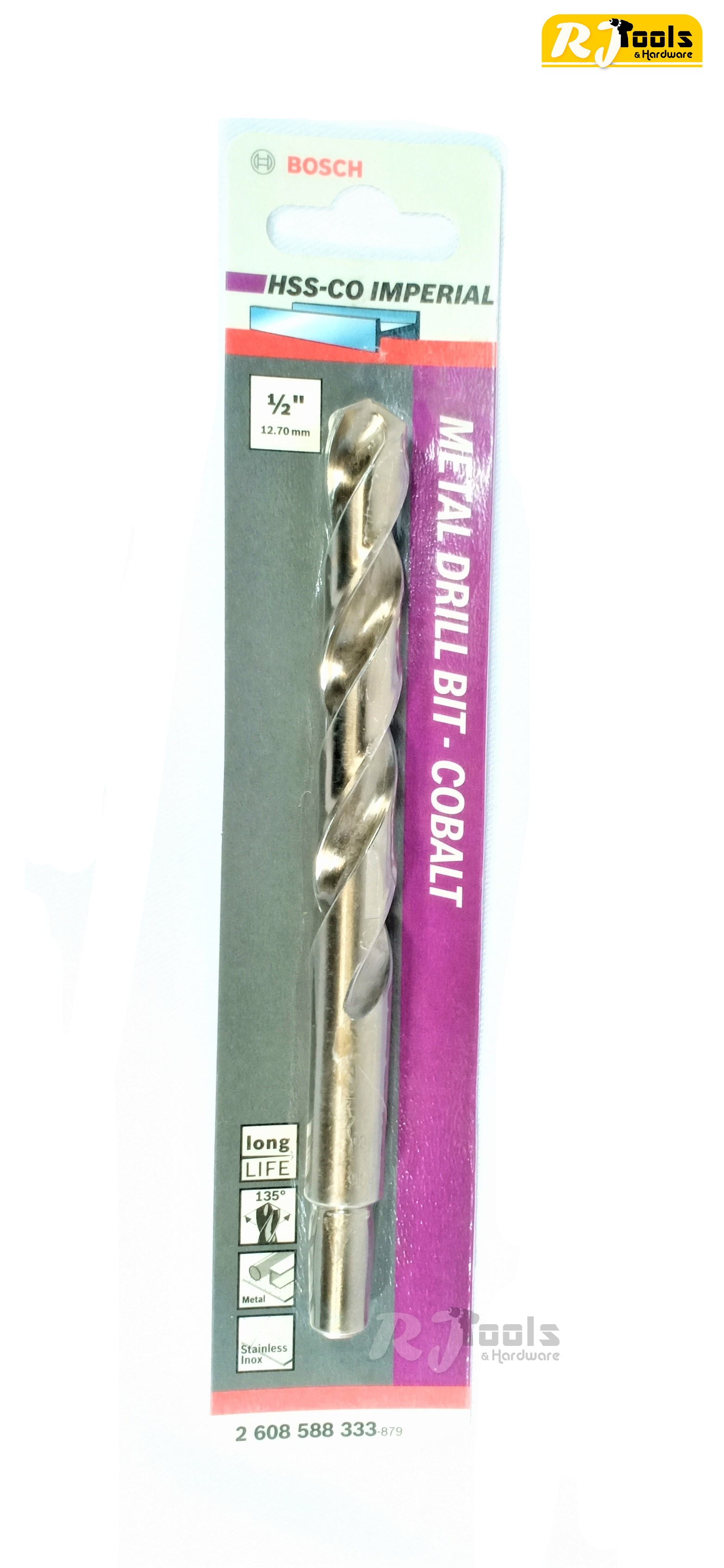 BOSCH ดอกสว่านเจาะเหล็ก/สแตนเลส 1/2”(12.70 mm)