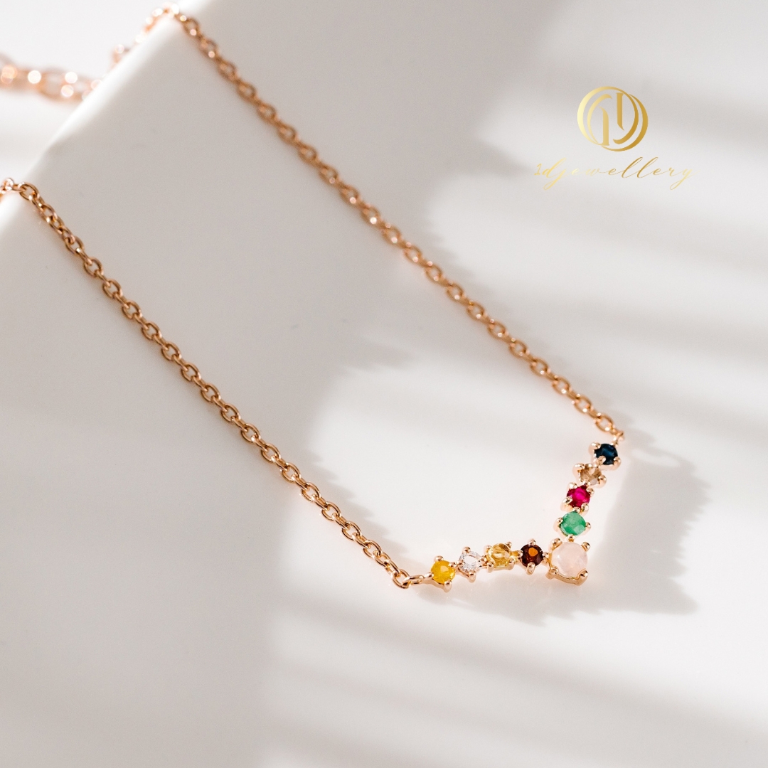 สายมูต้องมี! [ราคาพิเศษทุกวง!] 1D Jewellery สร้อยข้อมือเงินแท้ 925 ชุบโรเดียม แหวนนพเก้า (Nine Lucky Gems) วงเดียวจบเสริมครบทุกด้าน เฮงๆ รวยๆ ดีไซน์สวย ทันสมัย
