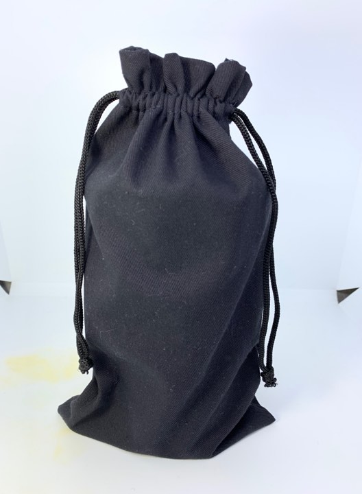 ถุงผ้าดิบลายสองสีดำ 6.5x11.5นิ้ว (ทรงใส่แก้วน้ำ) งานผลิตตามออเดอร์ขั้นต่ำ 300 ใบ