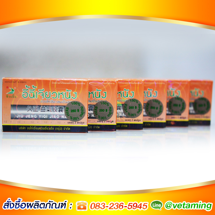 จิ่วเจิ้งอี้ฉี้เจียวหนัง Jiu Jeng Yiqi Jiao Nang 6 กล่อง ยาสมุนไพร บำรุงร่างกาย บำรุงตับไต สร้างสมดุลในร่างกาย ทำให้โลหิตสะอาด ไหลเวียนทั่วร่าง