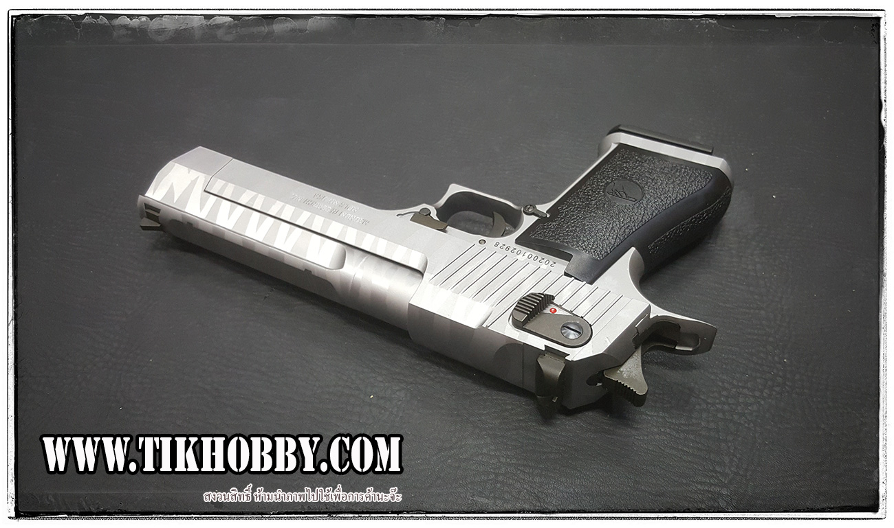 ปืนสั้นระบบแก๊สโบลว์แบล็ค รุ่น Desert Eagle ลาย Tiger CyberGun สีเงิน ระบบแก๊สทั่วไป