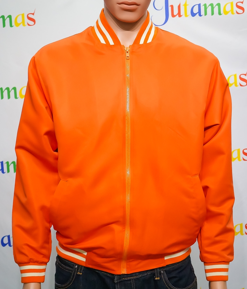 College Jacket เสื้อแจ็คเก็ตสีส้มสไตล์วัยรุ่น
