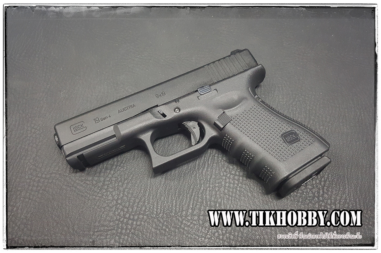 ปืนอัดลม(ปืนระบบแก๊ส) รุ่น Glock 19 GEN4 ของVFC(Umarex) สไลด์เหล็ก มาร์คกิ้งลิขสิทธิ์แท้