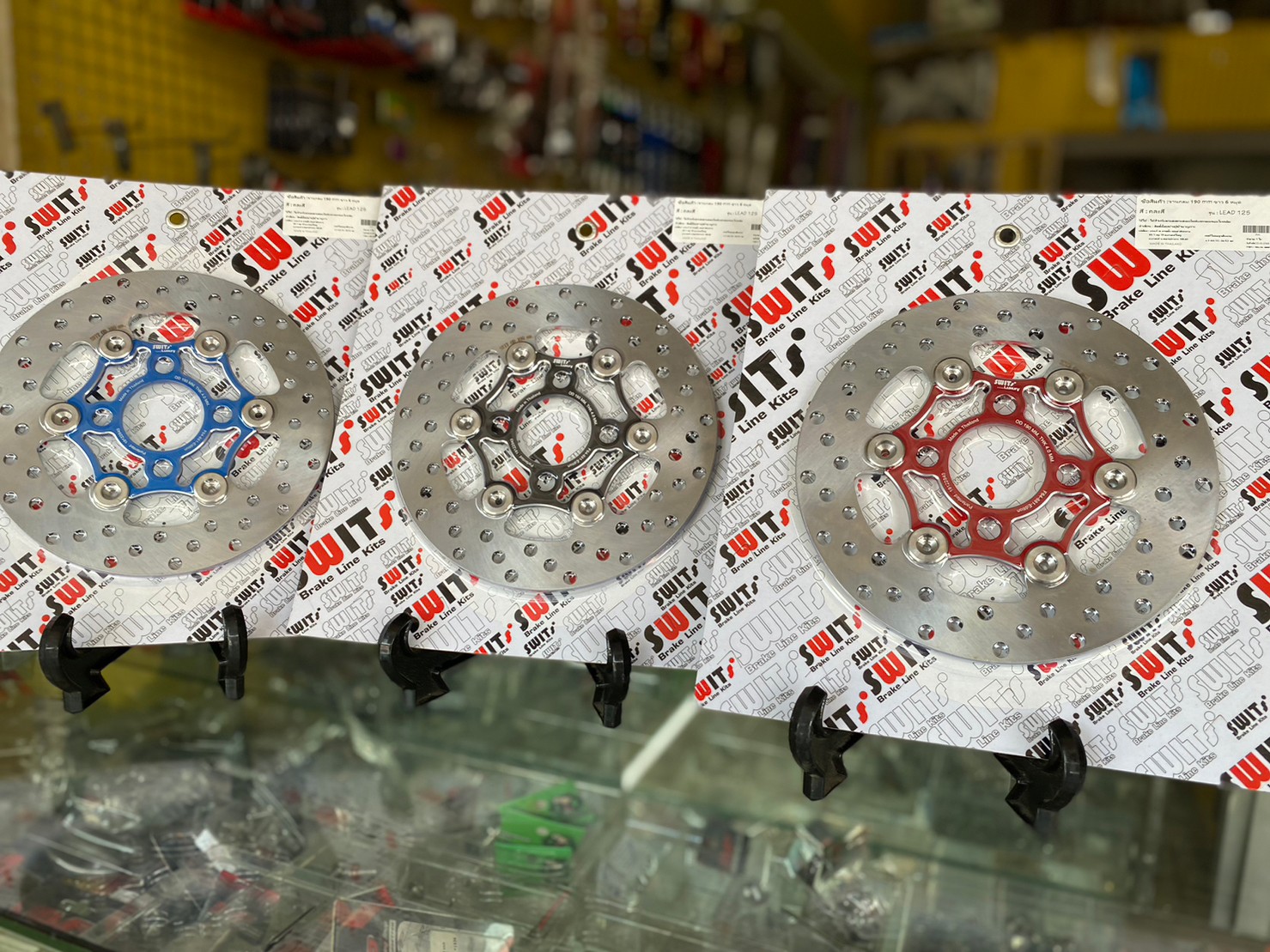 สินค้าใหม่ !! จานเบรค Swit 🇹🇭 งานแท้ หมุดเลส Lead125 190 mm. งานตรงรุ่น หรีด125 จานเบรคแต่ง จานดิสก์เบรค อะไหล่Lead125 จานดิสเบรคหรีด125 ของแต่งLead125