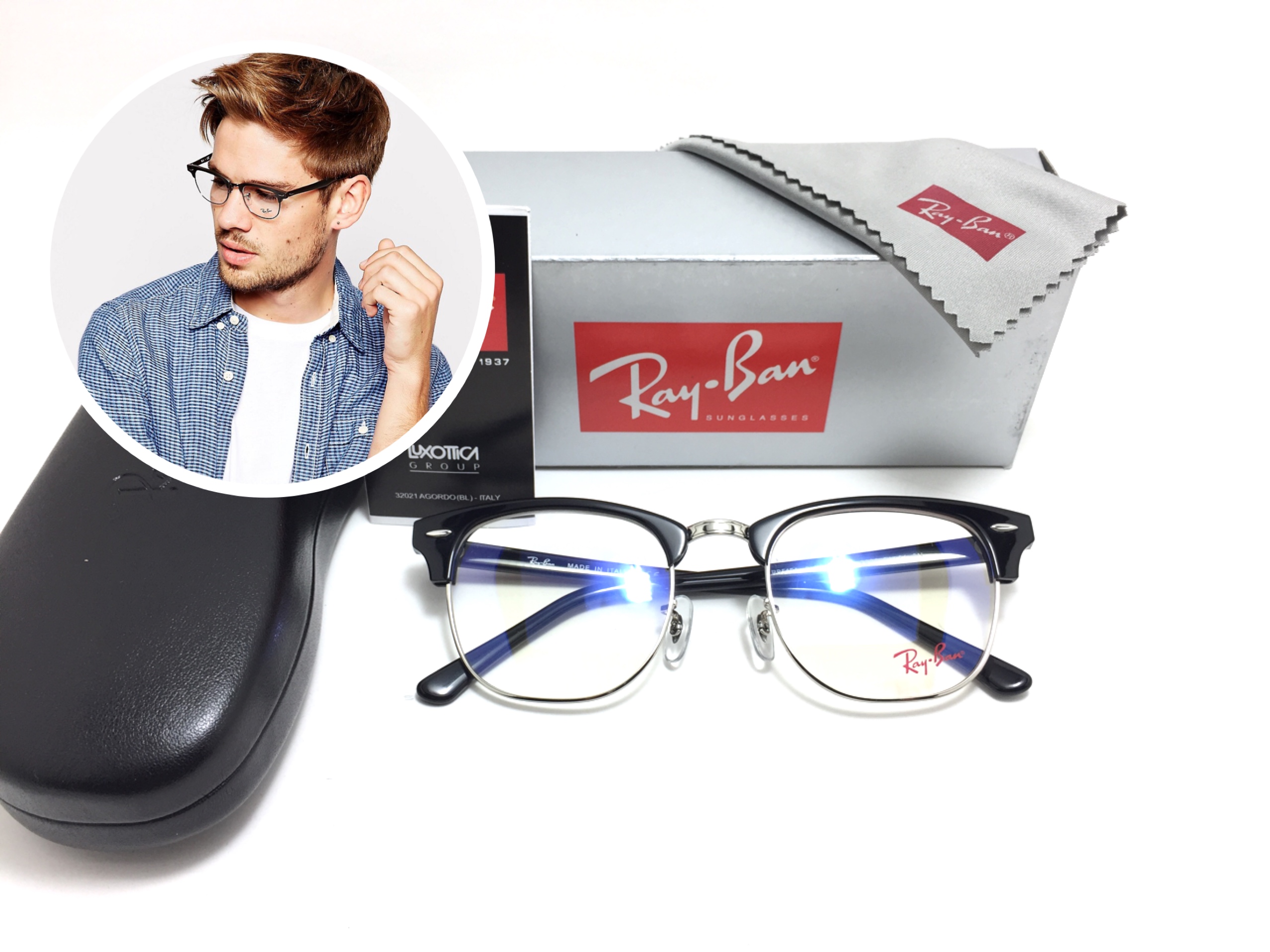 แว่นสายตา Rayban RB5154 Clubmaster 2000 <ดำ>