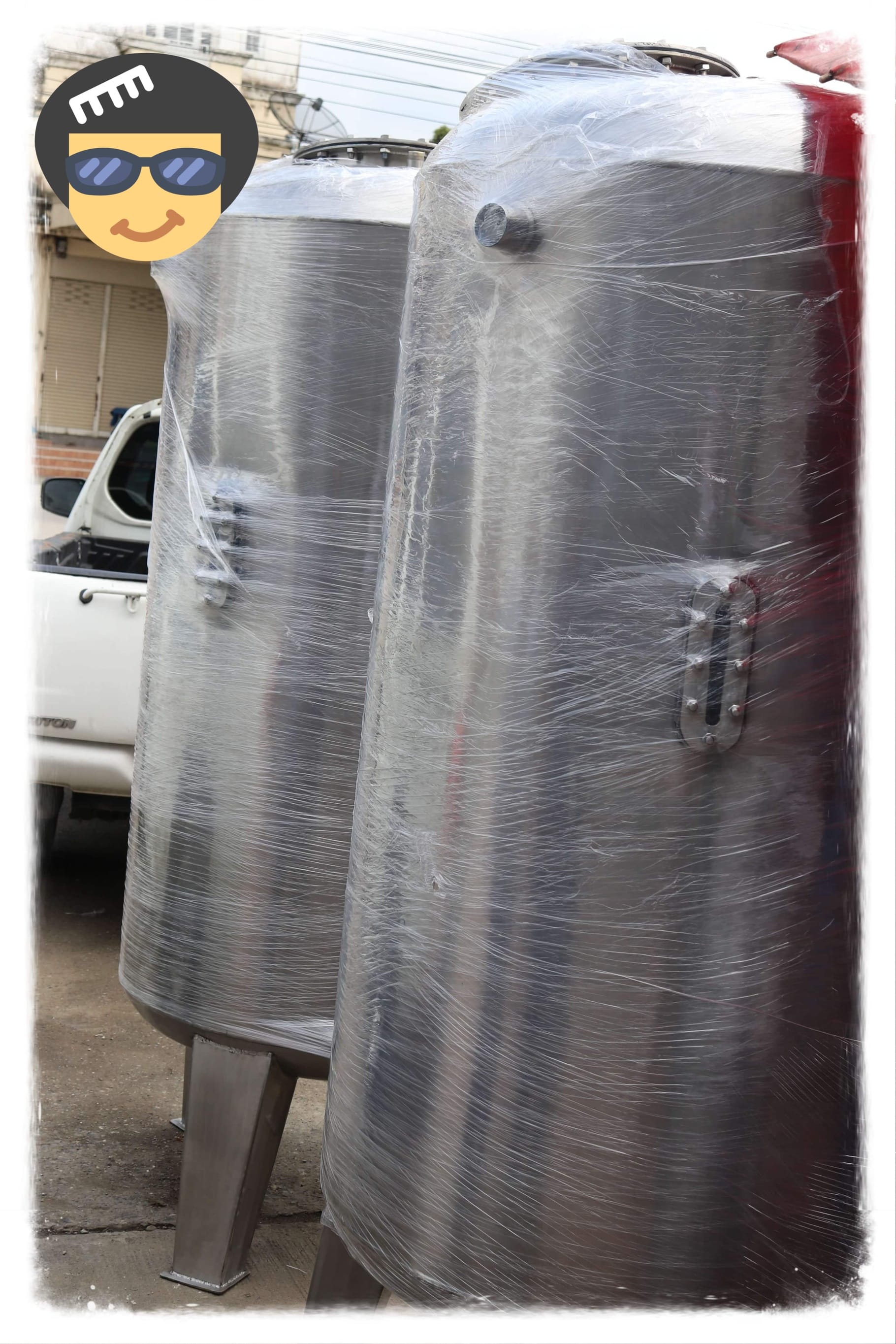 ถังกรองสแตนเลส20นิ้วสูง120หนา2มม