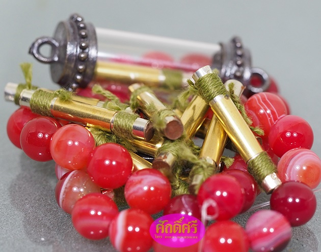 ตะกรุดเงินไหลมา สีเขียว-เหนี่ยวทรัพย์ หลวงพ่อเงิน วัดบ้านอ้อ จ.นครราชสีมา