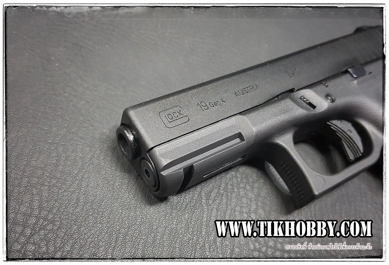 ปืนอัดลม(ปืนระบบแก๊ส) รุ่น Glock 19 GEN4 ของVFC(Umarex) สไลด์เหล็ก มาร์คกิ้งลิขสิทธิ์แท้