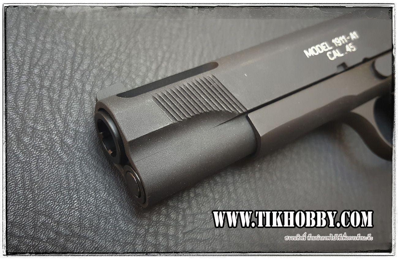 ปืนสั้นระบบแก๊สโบลว์แบล็ค รุ่น M1911 TAC สีดำ SRC สวยงามมากครับ SRV12