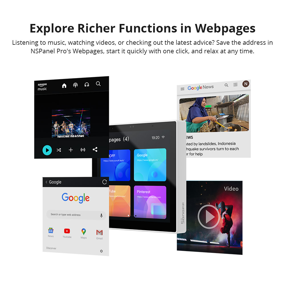 SONOFF NSPanel Pro Smart Home Control Panel (สีดำ) UK