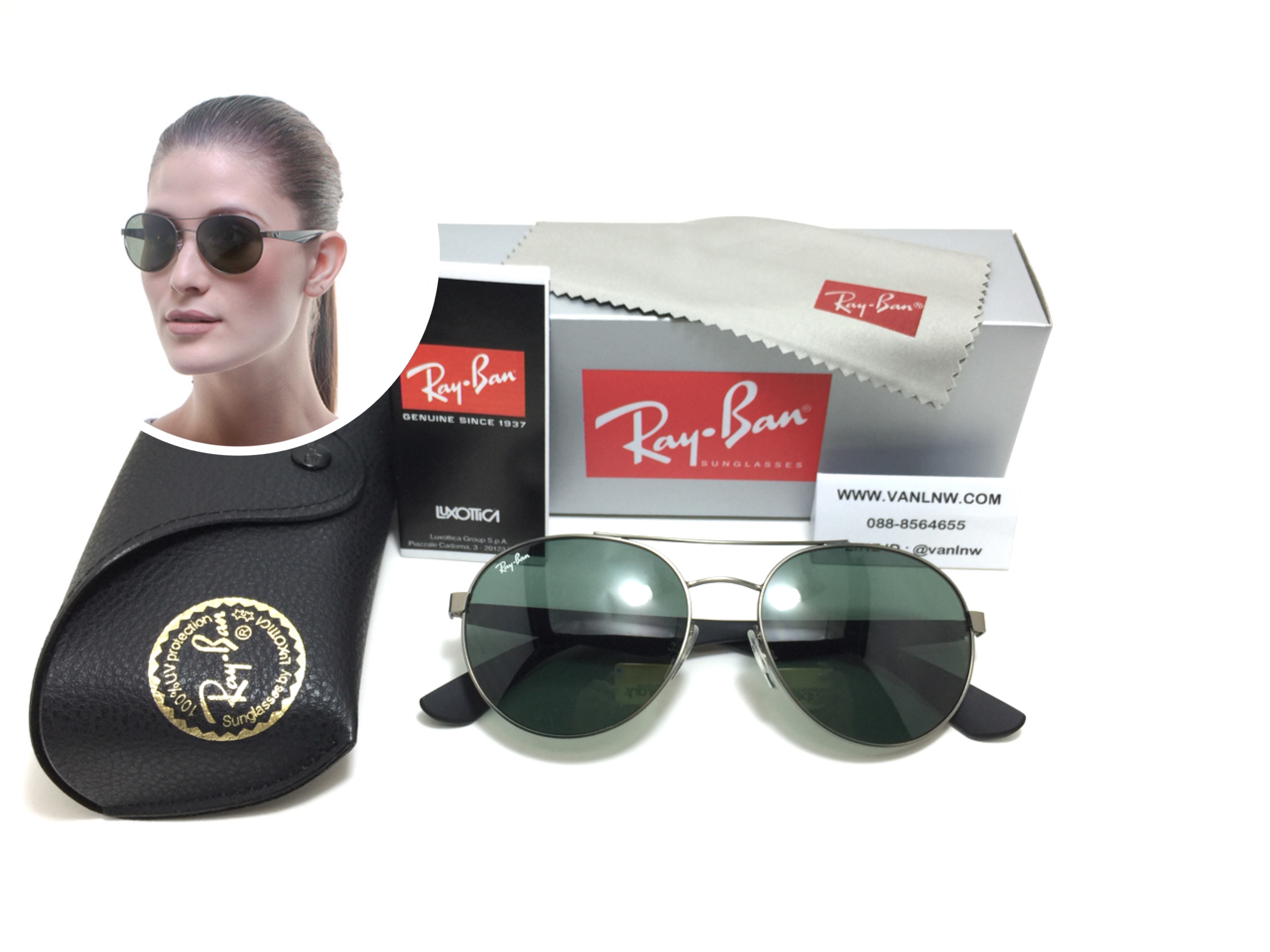 แว่นกันแดด Rayban RB 3536 029/9A 55-18 145 3N <กันเมทัล>