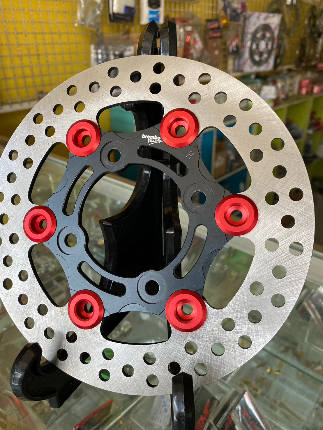 จานเบรค จานดิสก์เบรค จานเบรคคลิก จานเบรคScoopy-i / Click Brembo คุณภาพ จานเบรคแต่ง จานเบรคแบมโบ้ ขนาด 190 mm. ตรงรุ่น หมุดสวย จานเบรคคลิก จานคลิก🚚