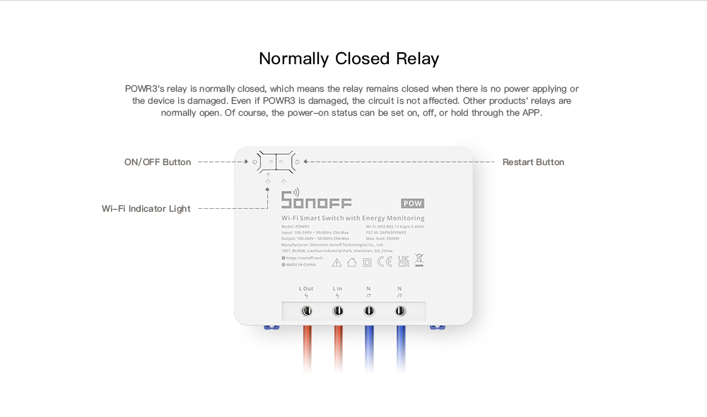 SONOFF POWR3 High Power Smart Switch